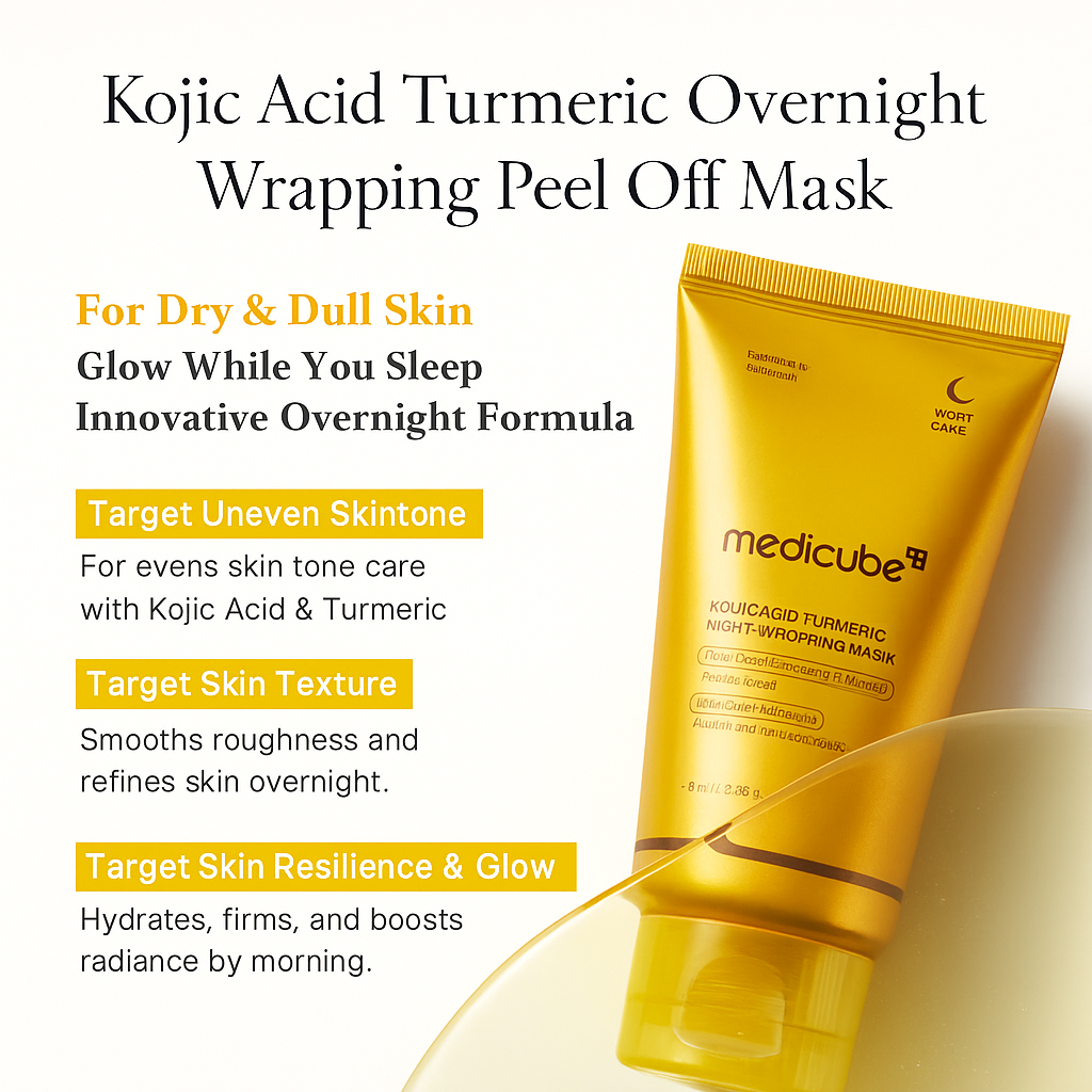 Medicube Kojic Acid And Turmeric Night Wrapping Mask | Anti-Inflammatory Mask