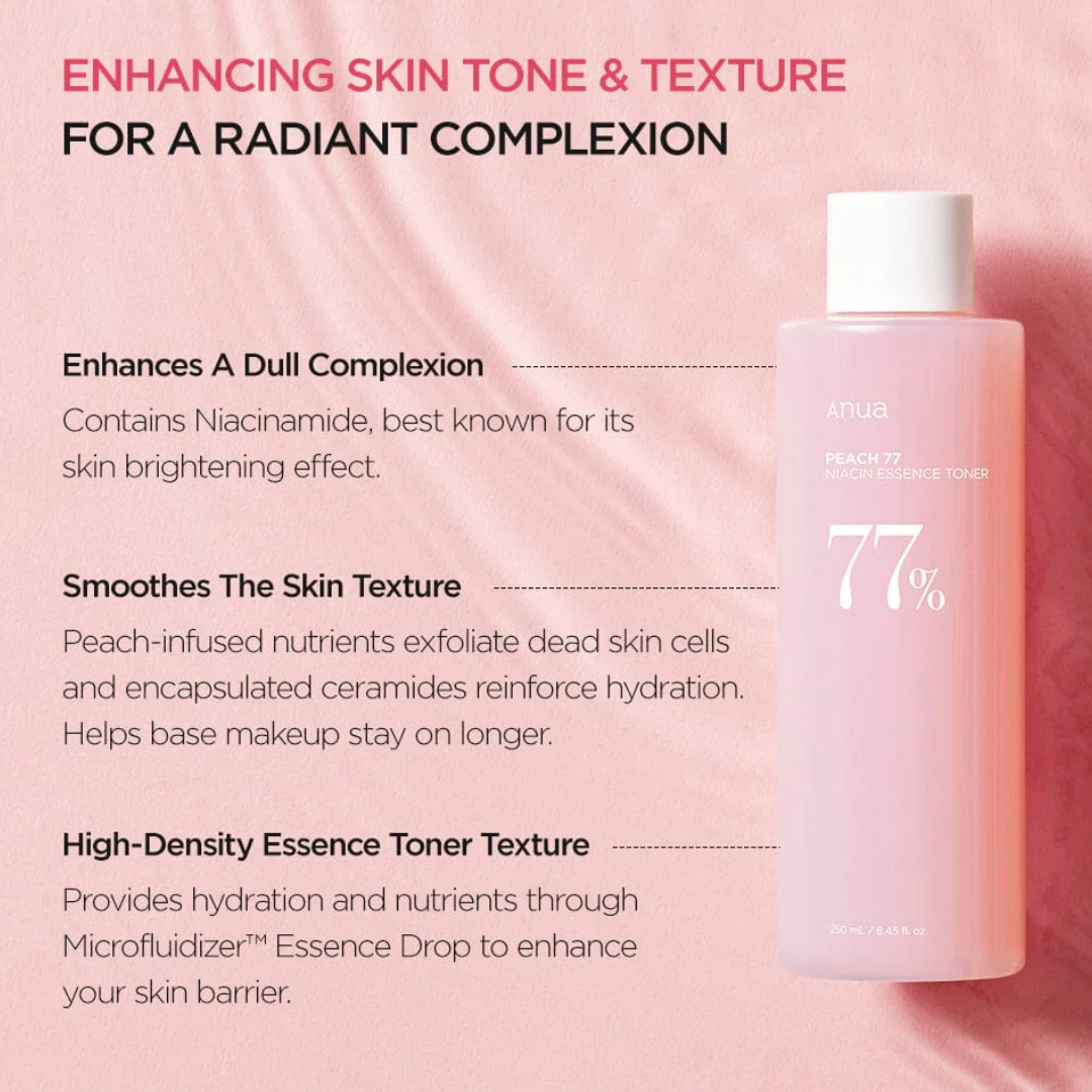 Anua Peach 77% Niacin Essence Toner | Peach Nourishment