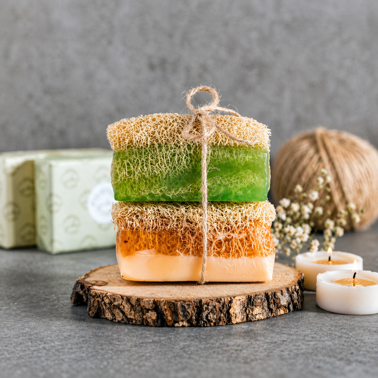 Zestaw 2 mydeł – mięta i mango (po 250 g każde)